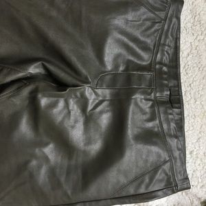 Wilfred Free faux olive green leather pants